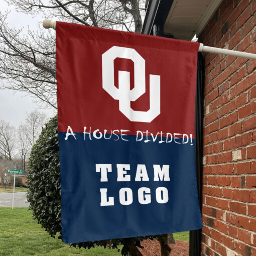Sooners vs Custom Team House Divided Flag, Custom House Flag Sooners vs Custom Team House Divided Flag, Custom House Flag