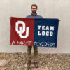 Sooners vs Custom Team House Divided Flag, Custom House Flag 2 Sooners vs Custom Team House Divided Flag, Custom House Flag