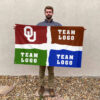 Sooners vs Custom Team House Divided Flag, Custom NCAA Split Team Flag 2 Sooners vs Custom Team House Divided Flag, Custom NCAA Split Team Flag