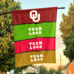 Sooners vs Custom Team House Divided Flag, Custom Rival Flag