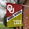 Sooners vs Custom Team House Divided Flag, Custom Rivalry Flag 1 Sooners vs Custom Team House Divided Flag, Custom Rivalry Flag