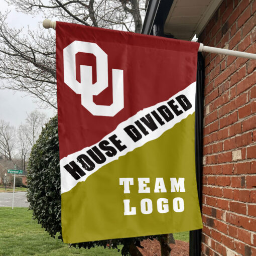 Sooners vs Custom Team House Divided Flag, Custom Rivalry Flag Sooners vs Custom Team House Divided Flag, Custom Rivalry Flag