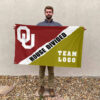 Sooners vs Custom Team House Divided Flag, Custom Rivalry Flag 2 Sooners vs Custom Team House Divided Flag, Custom Rivalry Flag