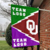 Sooners vs Custom Team House Divided Flag, Custom Spirit Flag 1 Sooners vs Custom Team House Divided Flag, Custom Spirit Flag