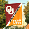 Sooners vs Custom Team House Divided Flag, Custom Split Flag