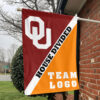 Sooners vs Custom Team House Divided Flag, Custom Split Flag 1 Sooners vs Custom Team House Divided Flag, Custom Split Flag