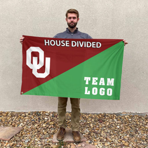Sooners vs Custom Team House Divided Flag, Custom Team Flag Sooners vs Custom Team House Divided Flag, Custom Team Flag