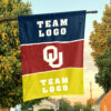 Sooners vs Custom Team House Divided Flag, Custom Two Team Flag
