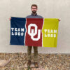 Sooners vs Custom Team House Divided Flag, Custom Two Team Flag 2 Sooners vs Custom Team House Divided Flag, Custom Two Team Flag