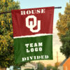 Sooners vs Custom Team House Divided Flag, NCAA College Flag