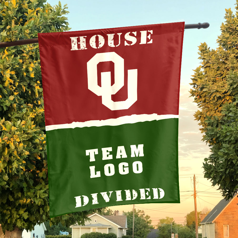 Sooners vs Custom Team House Divided Flag, NCAA College Flag Sooners vs Custom Team House Divided Flag, NCAA College Flag