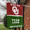 Sooners vs Custom Team House Divided Flag, NCAA College Flag 1 Sooners vs Custom Team House Divided Flag, NCAA College Flag