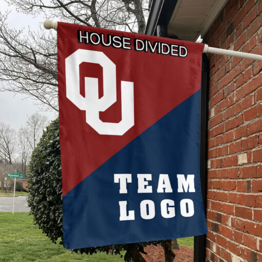 Sooners vs Custom Team House Divided Flag, NCAA Custom Flag Sooners vs Custom Team House Divided Flag, NCAA Custom Flag