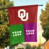 Sooners vs Custom Team House Divided Flag, NCAA Game Day Flag