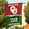 Sooners vs Custom Team House Divided Flag, NCAA House Flag