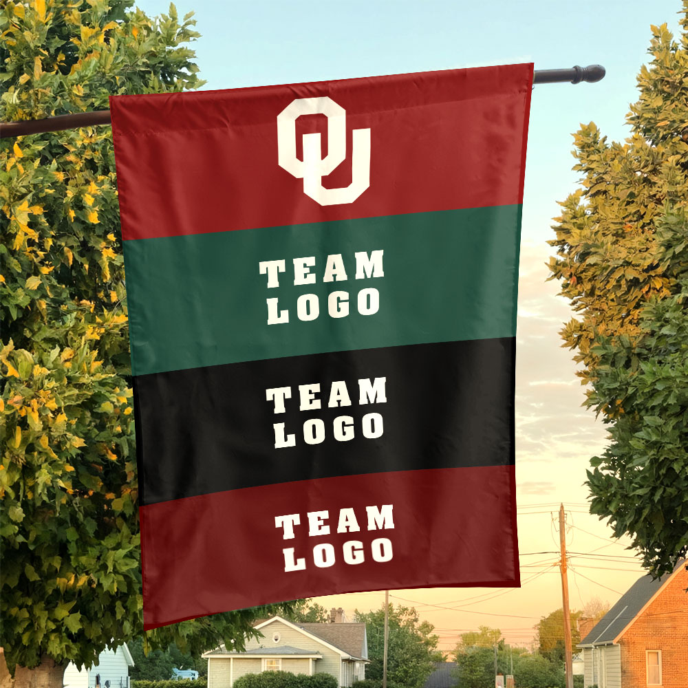 Sooners vs Custom Team House Divided Flag, NCAA Rival Flag Sooners vs Custom Team House Divided Flag, NCAA Rival Flag
