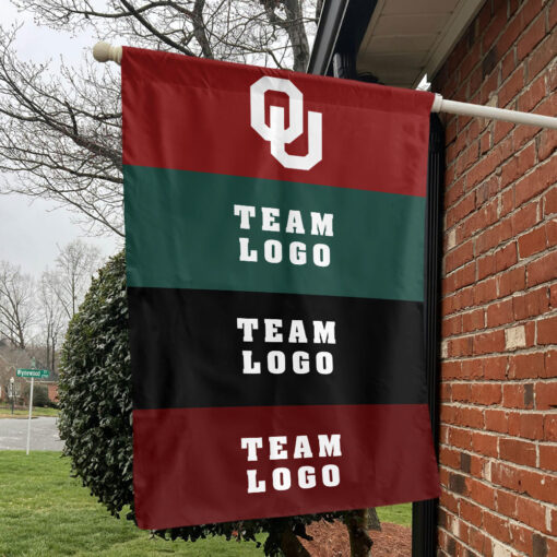 Sooners vs Custom Team House Divided Flag, NCAA Rival Flag Sooners vs Custom Team House Divided Flag, NCAA Rival Flag
