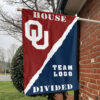 Sooners vs Custom Team House Divided Flag, NCAA Rivalry Flag 1 Sooners vs Custom Team House Divided Flag, NCAA Rivalry Flag