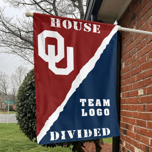 Sooners vs Custom Team House Divided Flag, NCAA Rivalry Flag Sooners vs Custom Team House Divided Flag, NCAA Rivalry Flag