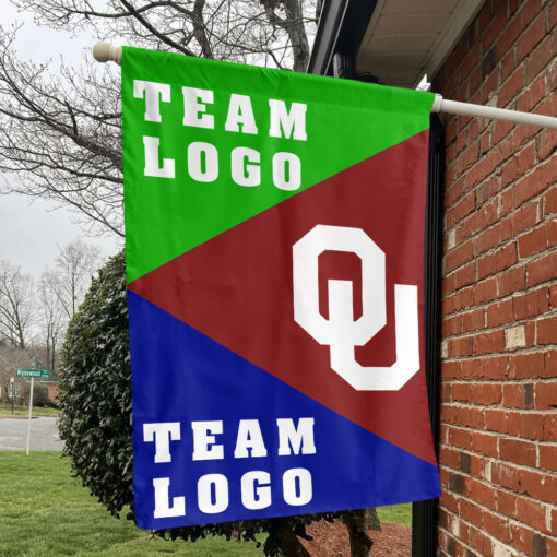 Sooners vs Custom Team House Divided Flag, NCAA Spirit Flag Sooners vs Custom Team House Divided Flag, NCAA Spirit Flag