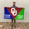 Sooners vs Custom Team House Divided Flag, NCAA Spirit Flag 2 Sooners vs Custom Team House Divided Flag, NCAA Spirit Flag