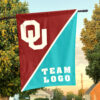 Sooners vs Custom Team House Divided Flag, NCAA Split Flag