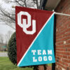 Sooners vs Custom Team House Divided Flag, NCAA Split Flag 1 Sooners vs Custom Team House Divided Flag, NCAA Split Flag