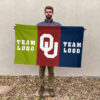 Sooners vs Custom Team House Divided Flag, NCAA Two Team Flag 2 Sooners vs Custom Team House Divided Flag, NCAA Two Team Flag