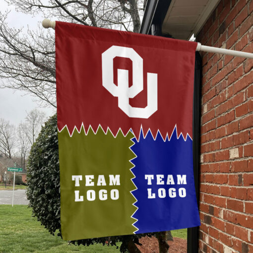 Sooners vs Custom Team House Divided Flag, Personalized Game Day Flag Sooners vs Custom Team House Divided Flag, Personalized Game Day Flag