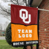 Sooners vs Custom Team House Divided Flag, Personalized House Flag 1 Sooners vs Custom Team House Divided Flag, Personalized House Flag