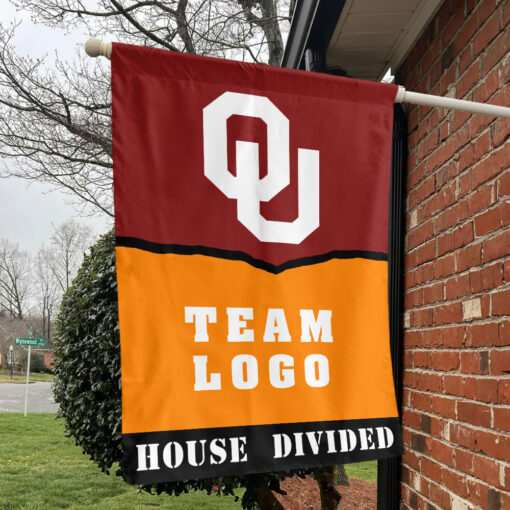 Sooners vs Custom Team House Divided Flag, Personalized House Flag Sooners vs Custom Team House Divided Flag, Personalized House Flag