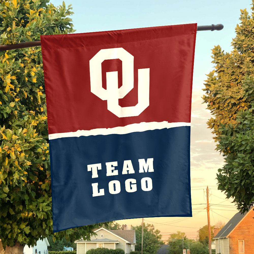 Sooners vs Custom Team House Divided Flag, Personalized NCAA Flag Sooners vs Custom Team House Divided Flag, Personalized NCAA Flag
