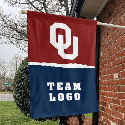 Sooners vs Custom Team House Divided Flag, Personalized NCAA Flag Sooners vs Custom Team House Divided Flag, Personalized NCAA Flag