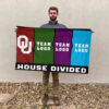 Sooners vs Custom Team House Divided Flag, Personalized Rival Flag 2 Sooners vs Custom Team House Divided Flag, Personalized Rival Flag