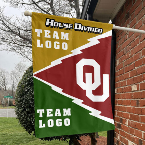 Sooners vs Custom Team House Divided Flag, Personalized Spirit Flag Sooners vs Custom Team House Divided Flag, Personalized Spirit Flag