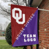 Sooners vs Custom Team House Divided Flag, Personalized Split Flag 1 Sooners vs Custom Team House Divided Flag, Personalized Split Flag