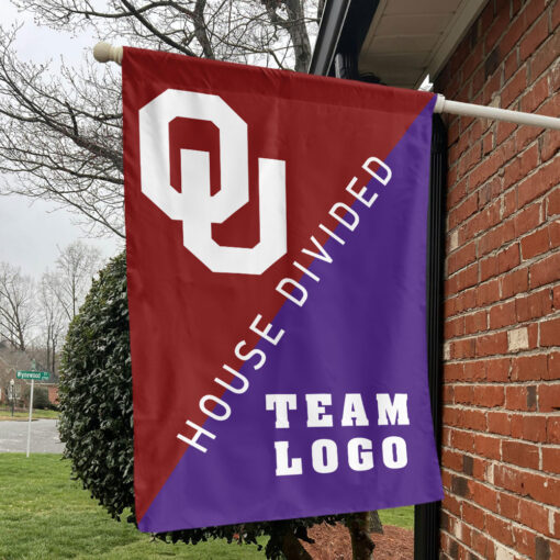Sooners vs Custom Team House Divided Flag, Personalized Split Flag Sooners vs Custom Team House Divided Flag, Personalized Split Flag