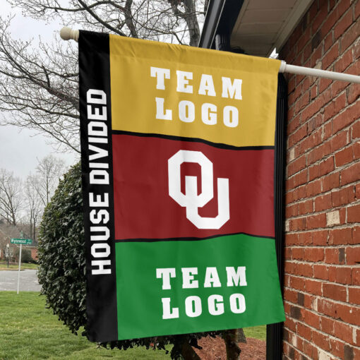 Sooners vs Custom Team House Divided Flag, Personalized Two Team Flag Sooners vs Custom Team House Divided Flag, Personalized Two Team Flag