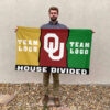 Sooners vs Custom Team House Divided Flag, Personalized Two Team Flag 2 Sooners vs Custom Team House Divided Flag, Personalized Two Team Flag