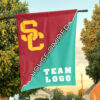 Trojans vs Custom Team House Divided Flag, College Custom Flag