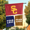 Trojans vs Custom Team House Divided Flag, Custom Game Day Flag