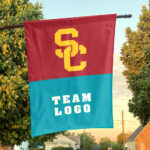 Trojans vs Custom Team House Divided Flag, Custom NCAA Flag