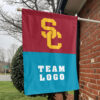 Trojans vs Custom Team House Divided Flag, Custom NCAA Flag