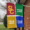 Trojans vs Custom Team House Divided Flag, Custom NCAA Split Team Flag