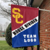 Trojans vs Custom Team House Divided Flag, Custom Rivalry Flag