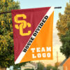 Trojans vs Custom Team House Divided Flag, Custom Split Flag