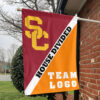Trojans vs Custom Team House Divided Flag, Custom Split Flag