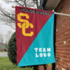 Trojans vs Custom Team House Divided Flag, Custom Team Flag