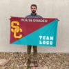 Trojans vs Custom Team House Divided Flag, Custom Team Flag