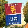 Trojans vs Custom Team House Divided Flag, NCAA College Flag
